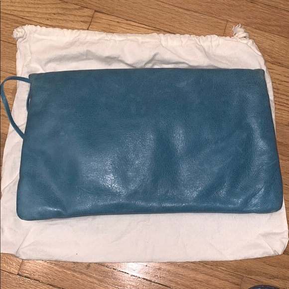 BALENCIAGA Giant Envelope Clutch Teal - Picture 2 of 8